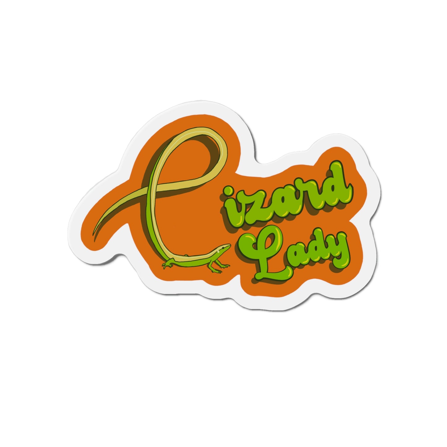 Lizard Lady Die-Cut Magnets