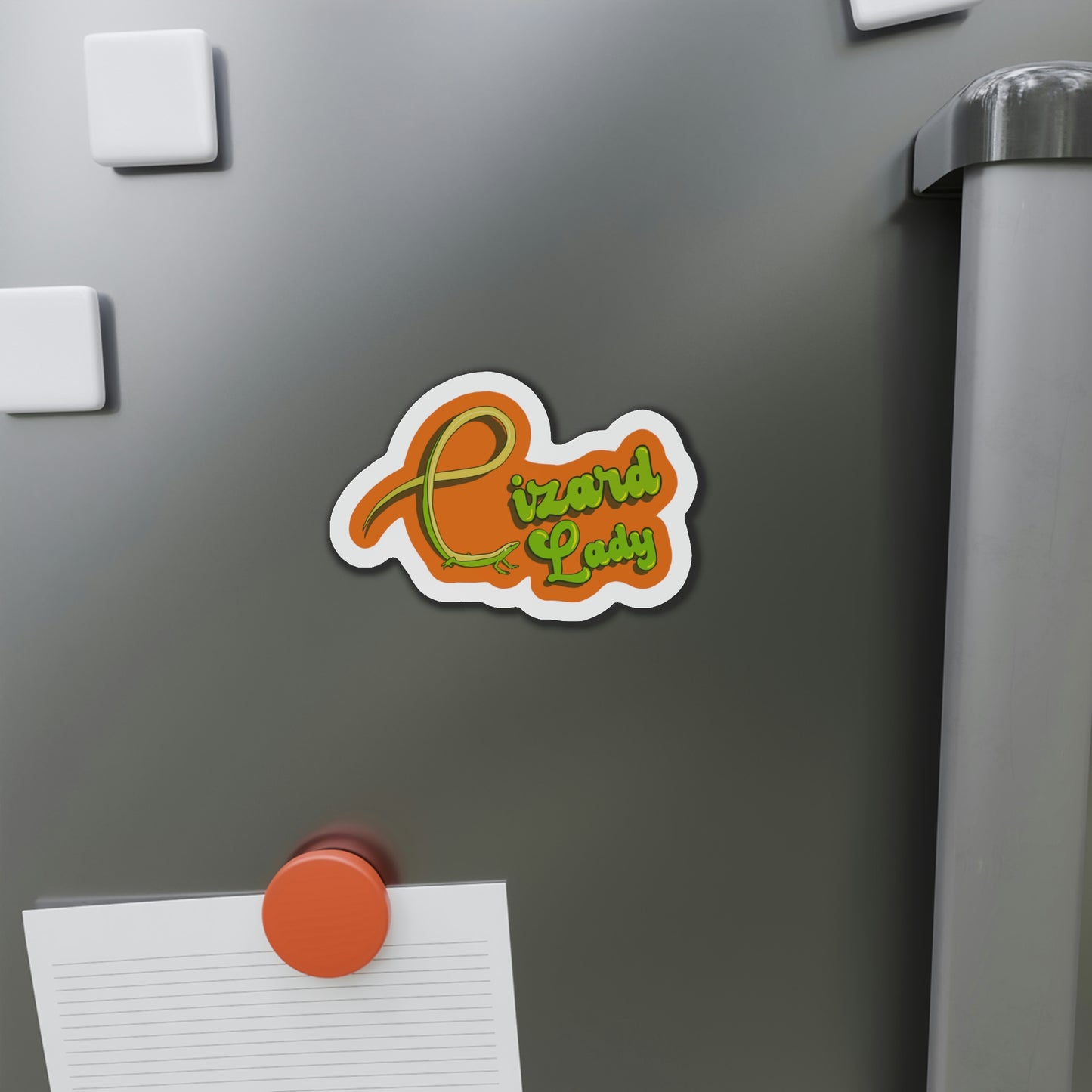 Lizard Lady Die-Cut Magnets