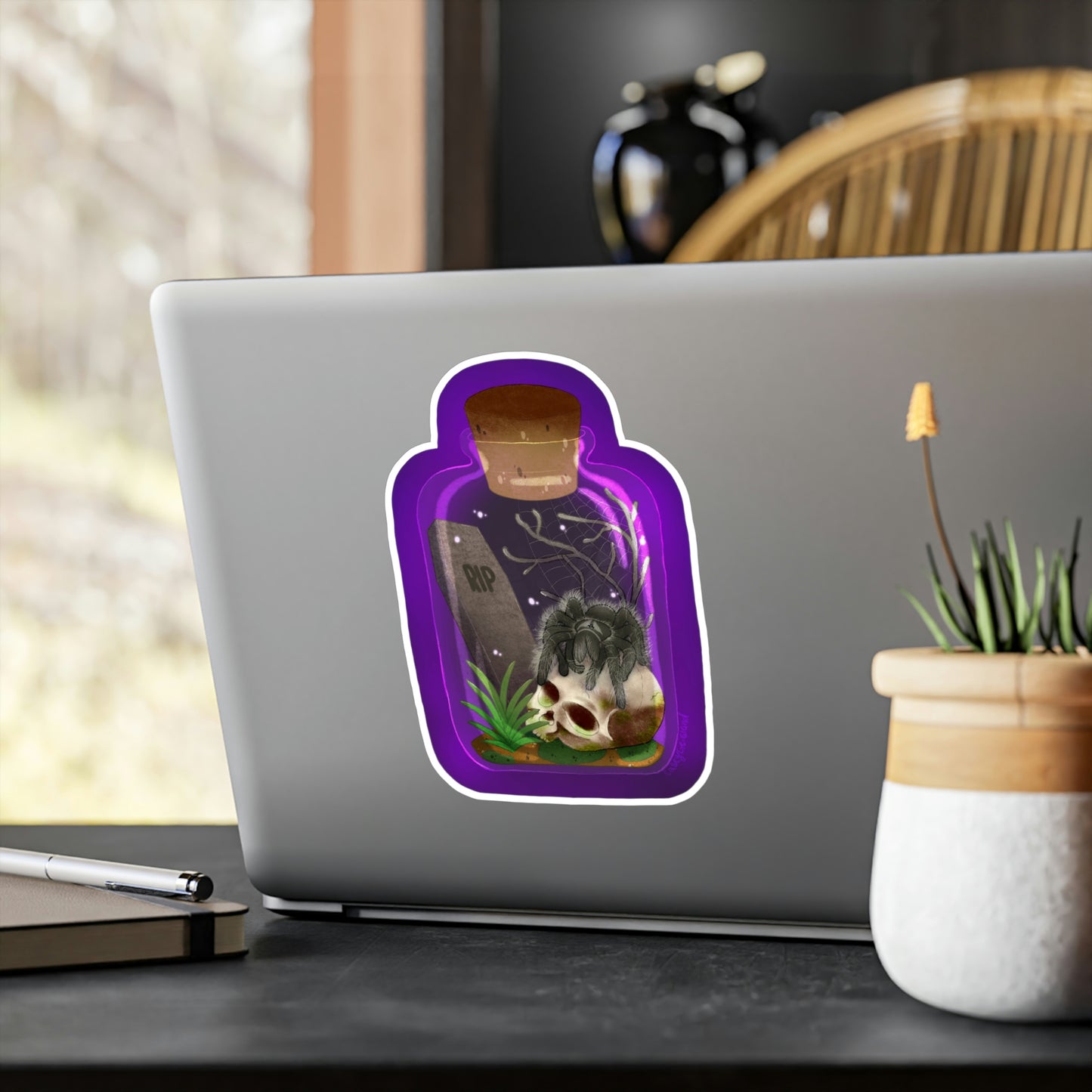Tarantula in Jar Kiss-Cut Vinyl Decals