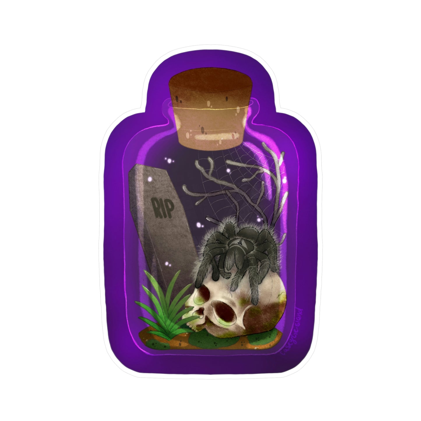Tarantula in Jar Kiss-Cut Vinyl Decals