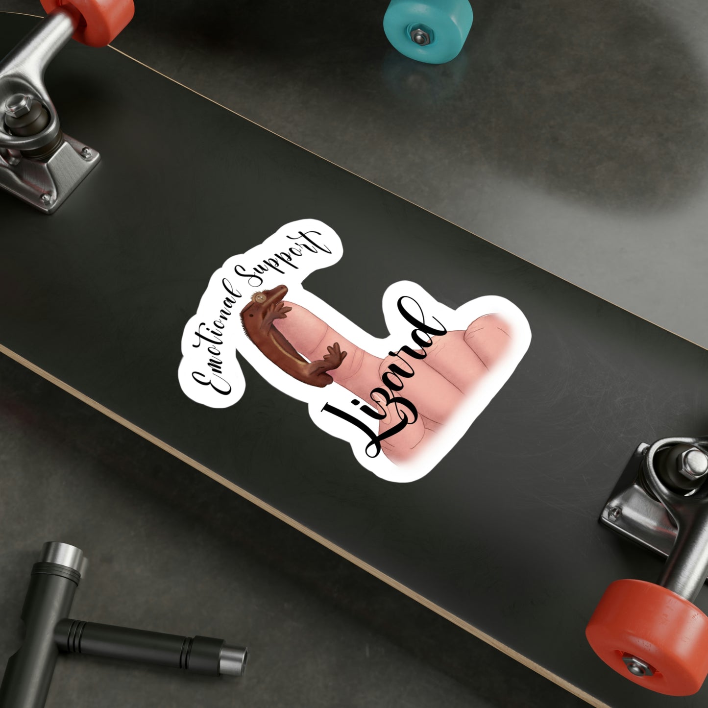 Emotional Support Lizard Kiss-Cut Vinyl Decals