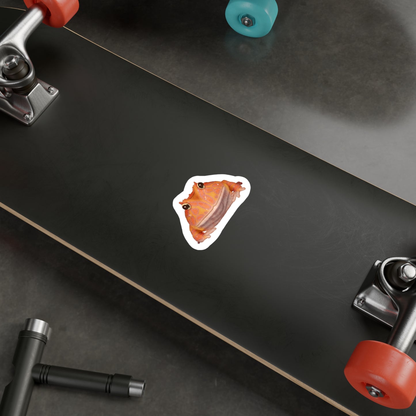 Orange Pac-Man Frog Kiss-Cut Vinyl Decals