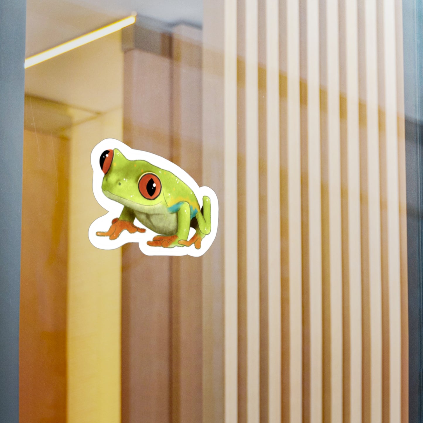 Green Red Eyed Tree Frog Kiss-Cut Vinyl Decals