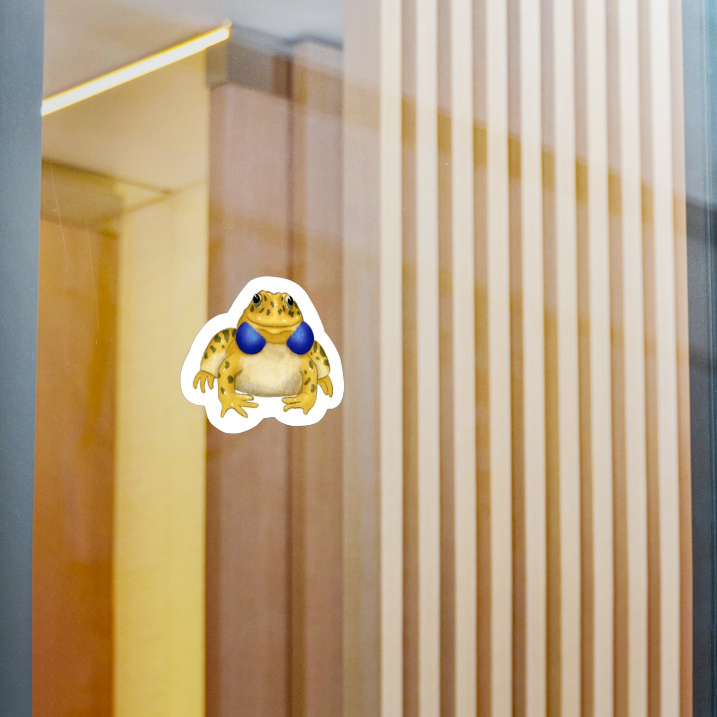 Yellow Indian Bullfrog Kiss-Cut Vinyl Decals