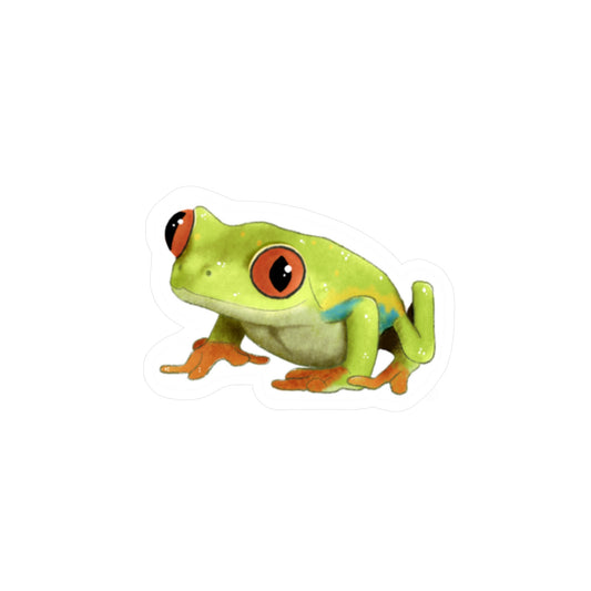 Green Red Eyed Tree Frog Kiss-Cut Vinyl Decals