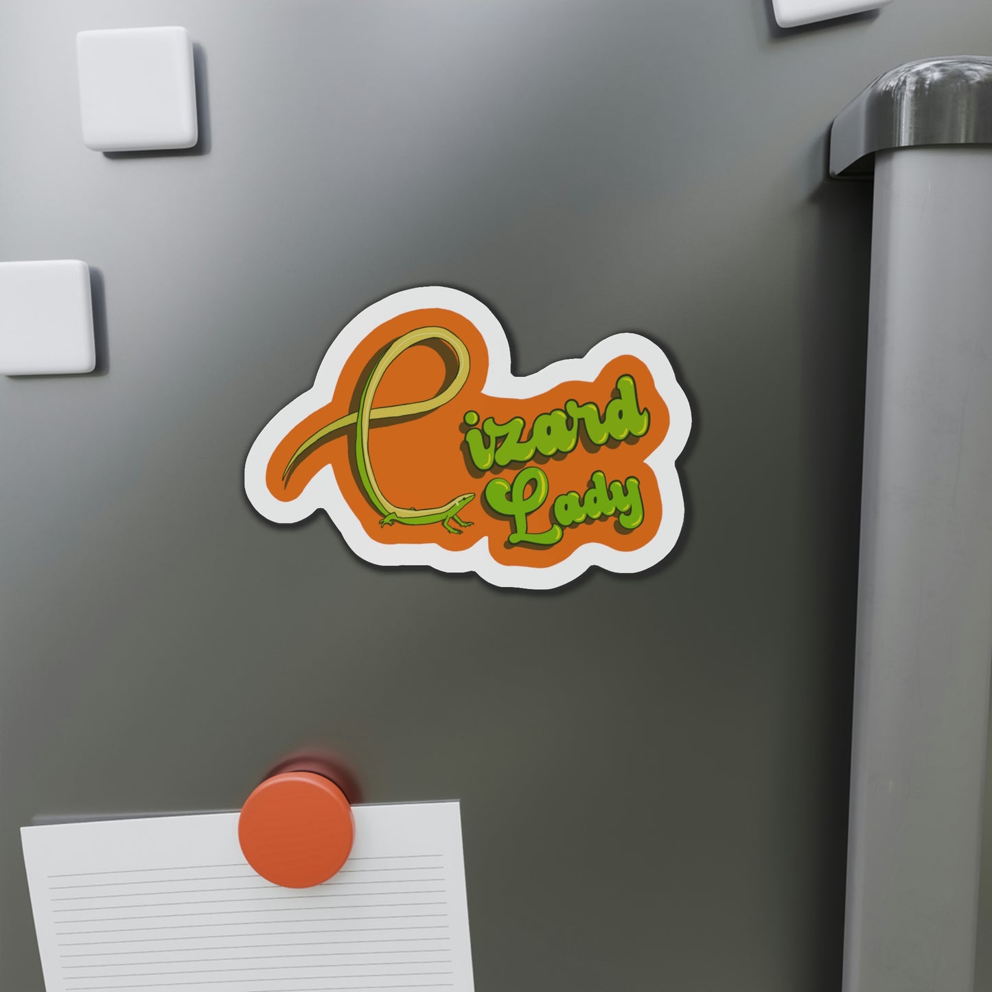 Lizard Lady Die-Cut Magnets