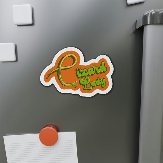 Lizard Lady Die-Cut Magnets