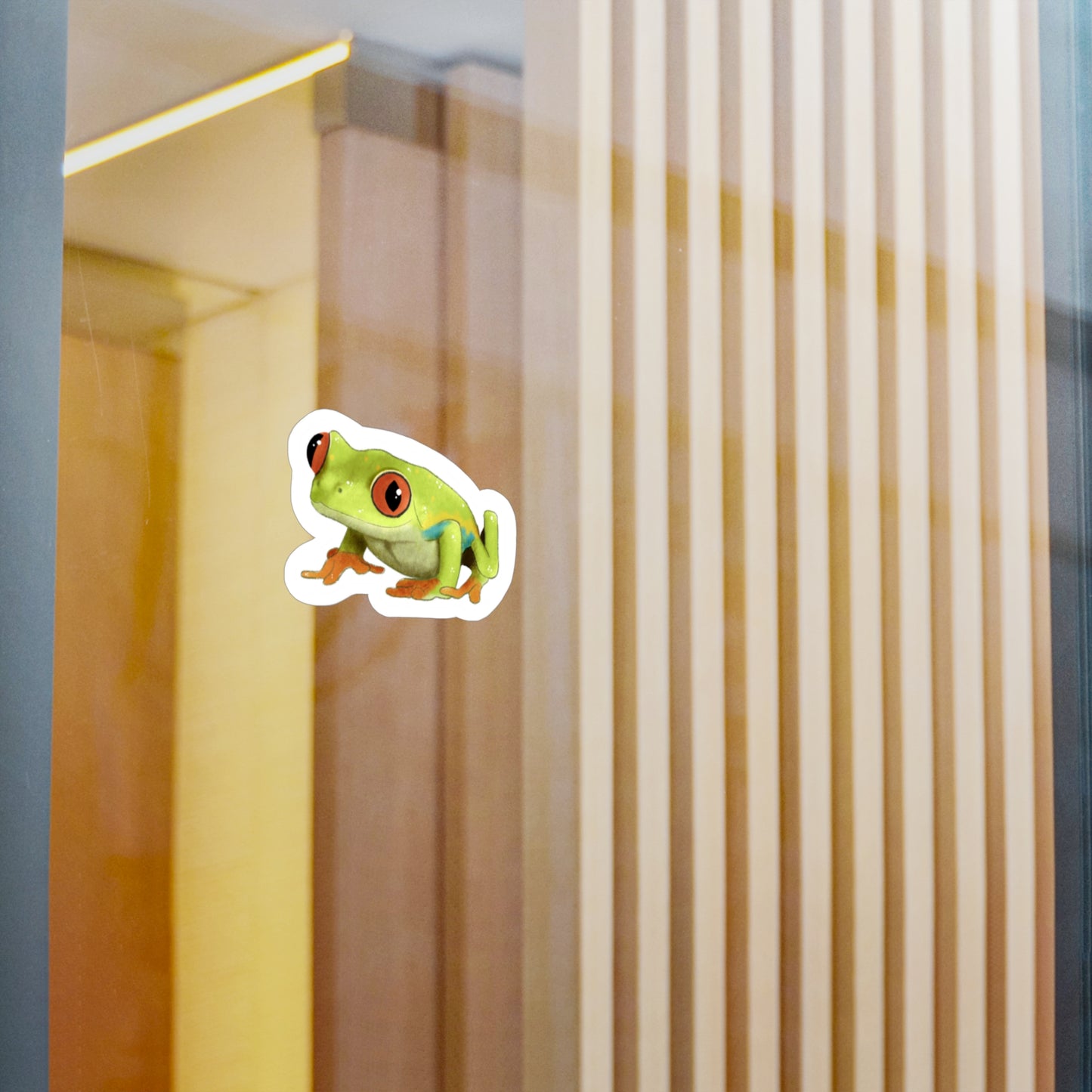 Green Red Eyed Tree Frog Kiss-Cut Vinyl Decals