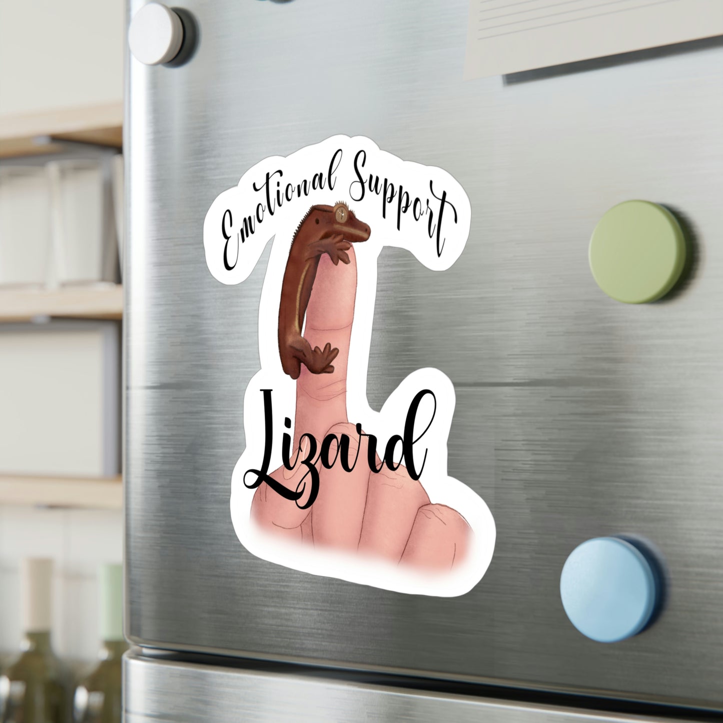Emotional Support Lizard Kiss-Cut Vinyl Decals