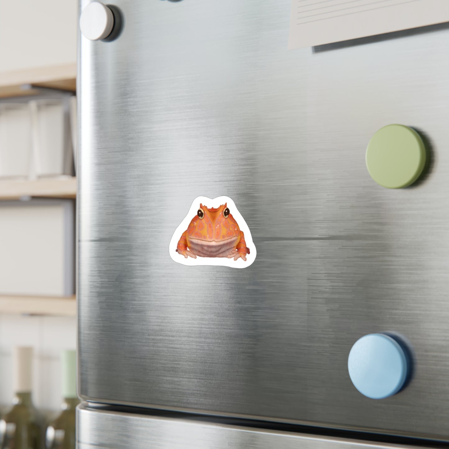 Orange Pac-Man Frog Kiss-Cut Vinyl Decals