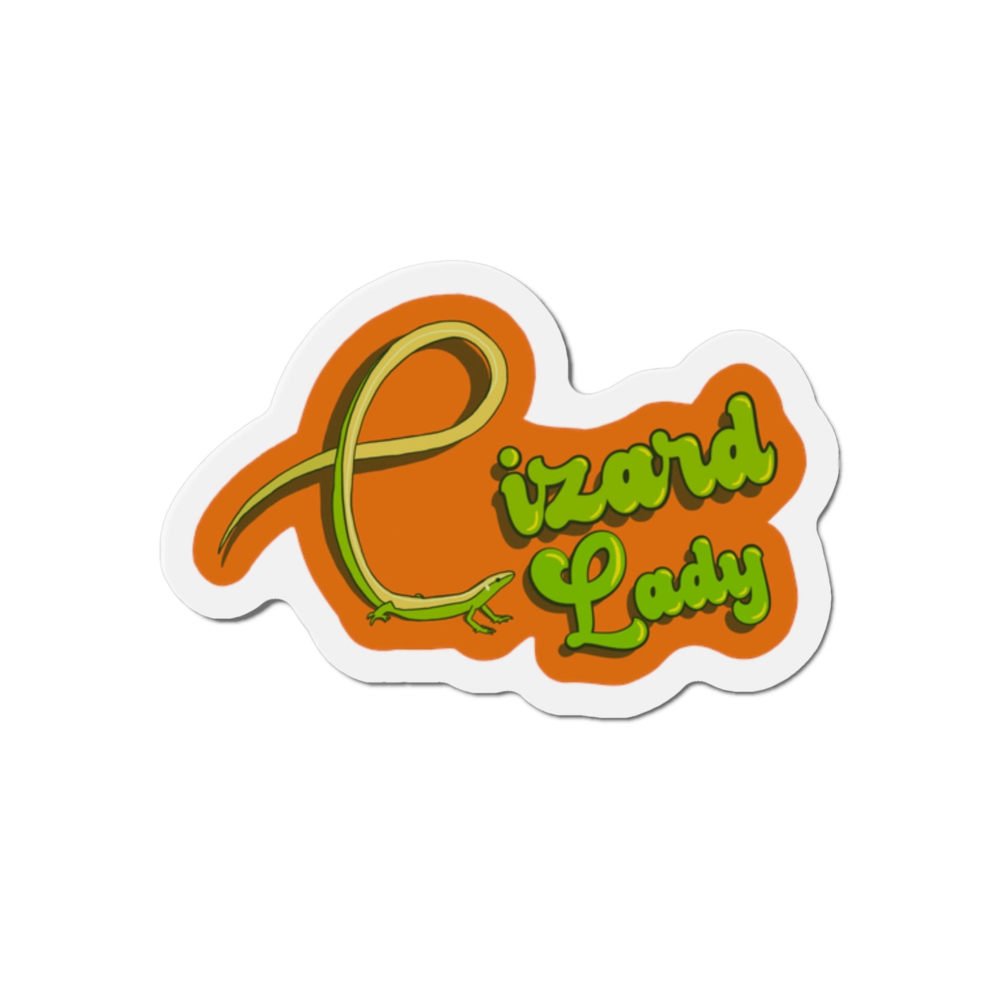 Lizard Lady Die-Cut Magnets