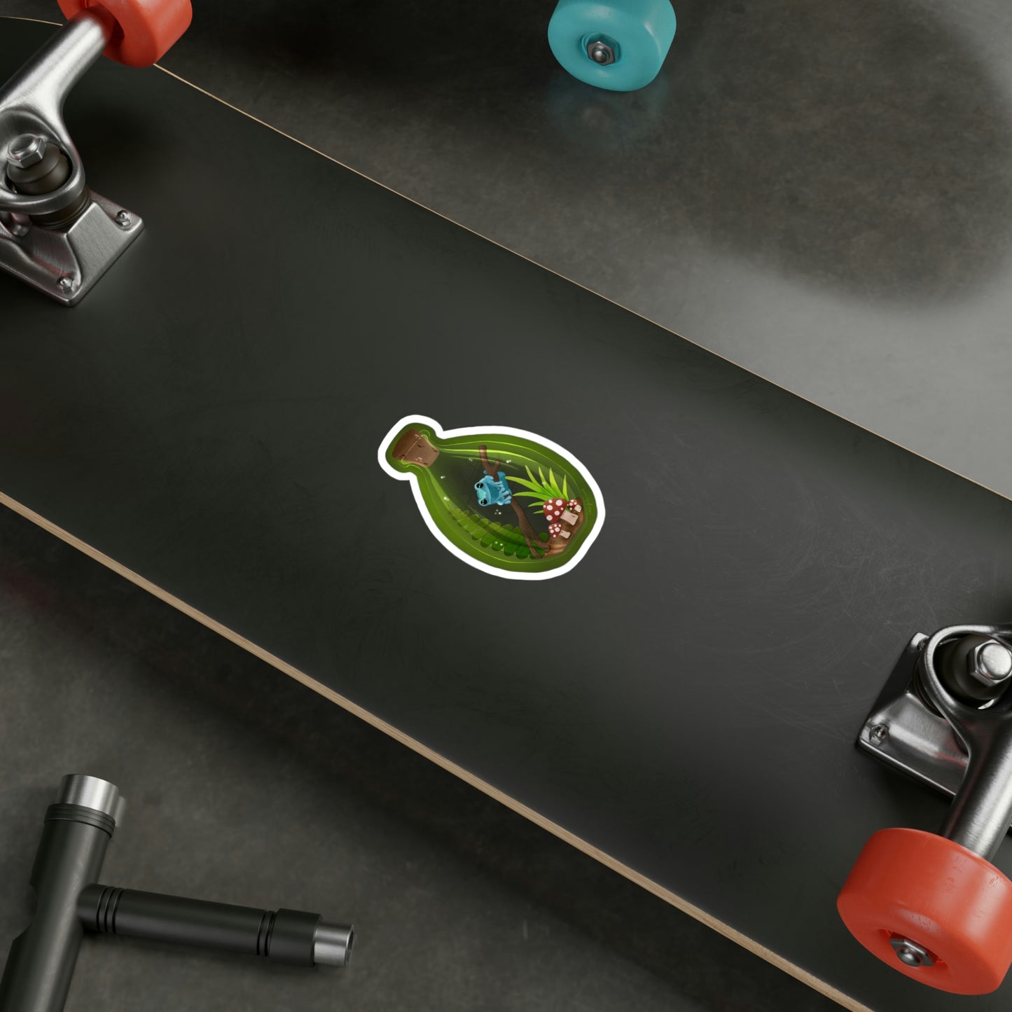 Frog in Jar Kiss-Cut Vinyl Decals
