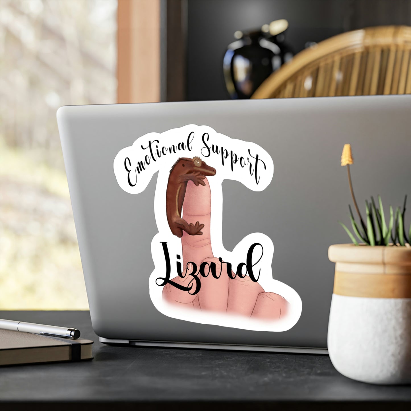 Emotional Support Lizard Kiss-Cut Vinyl Decals