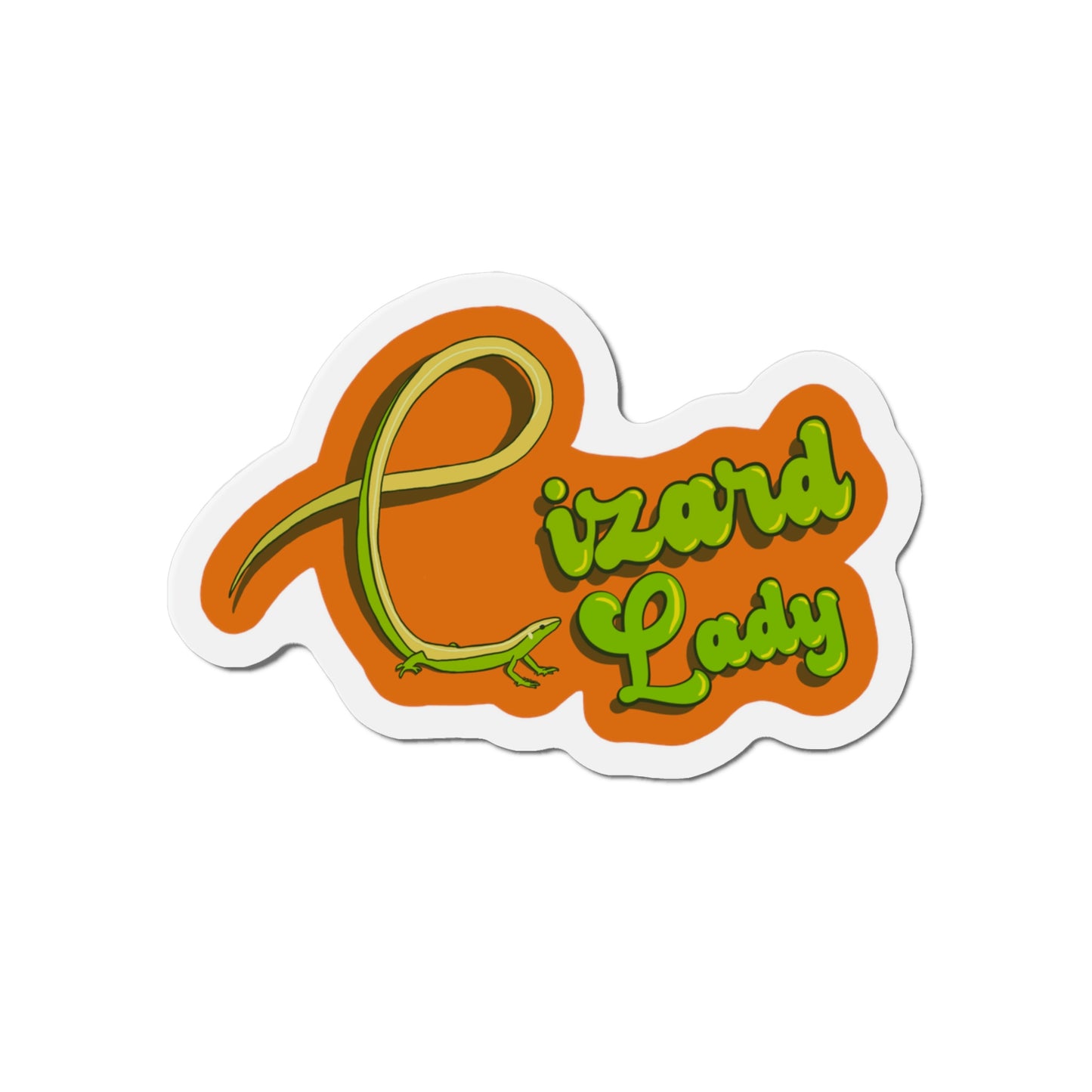 Lizard Lady Die-Cut Magnets