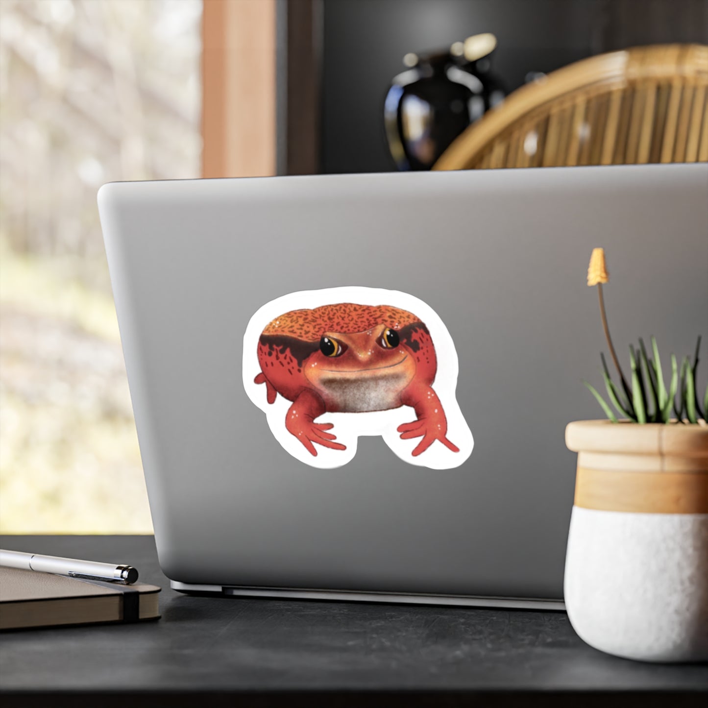 Red Tomato Frog Kiss-Cut Vinyl Decals