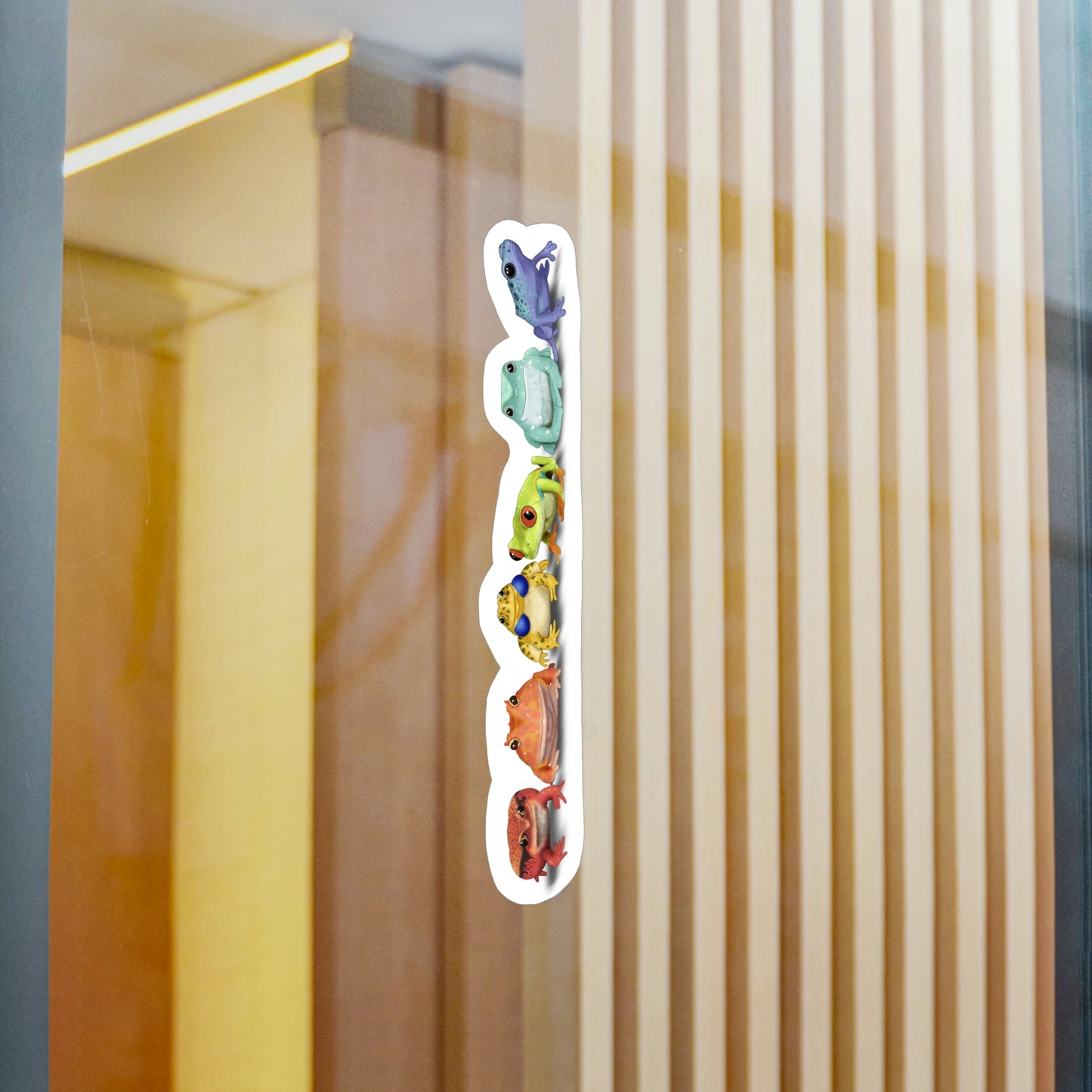 Rainbow Frogs Kiss-Cut Vinyl Decals