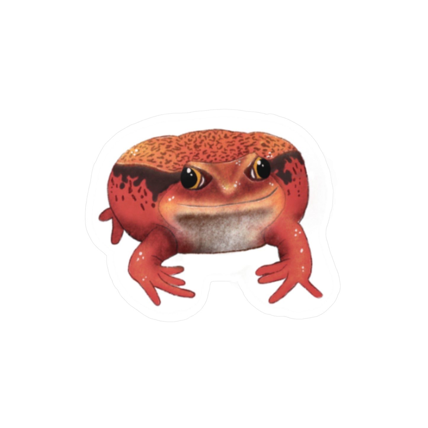 Red Tomato Frog Kiss-Cut Vinyl Decals