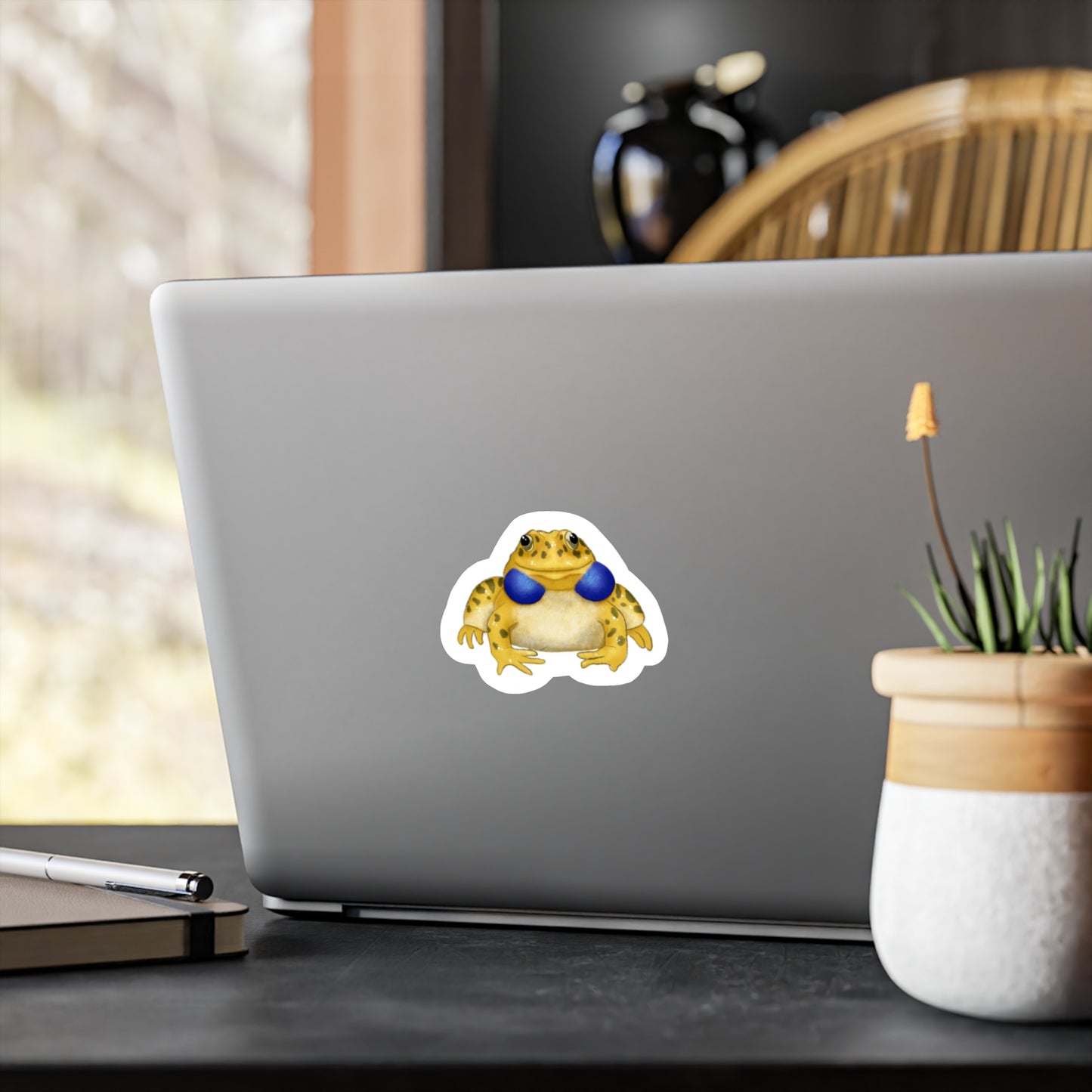 Yellow Indian Bullfrog Kiss-Cut Vinyl Decals