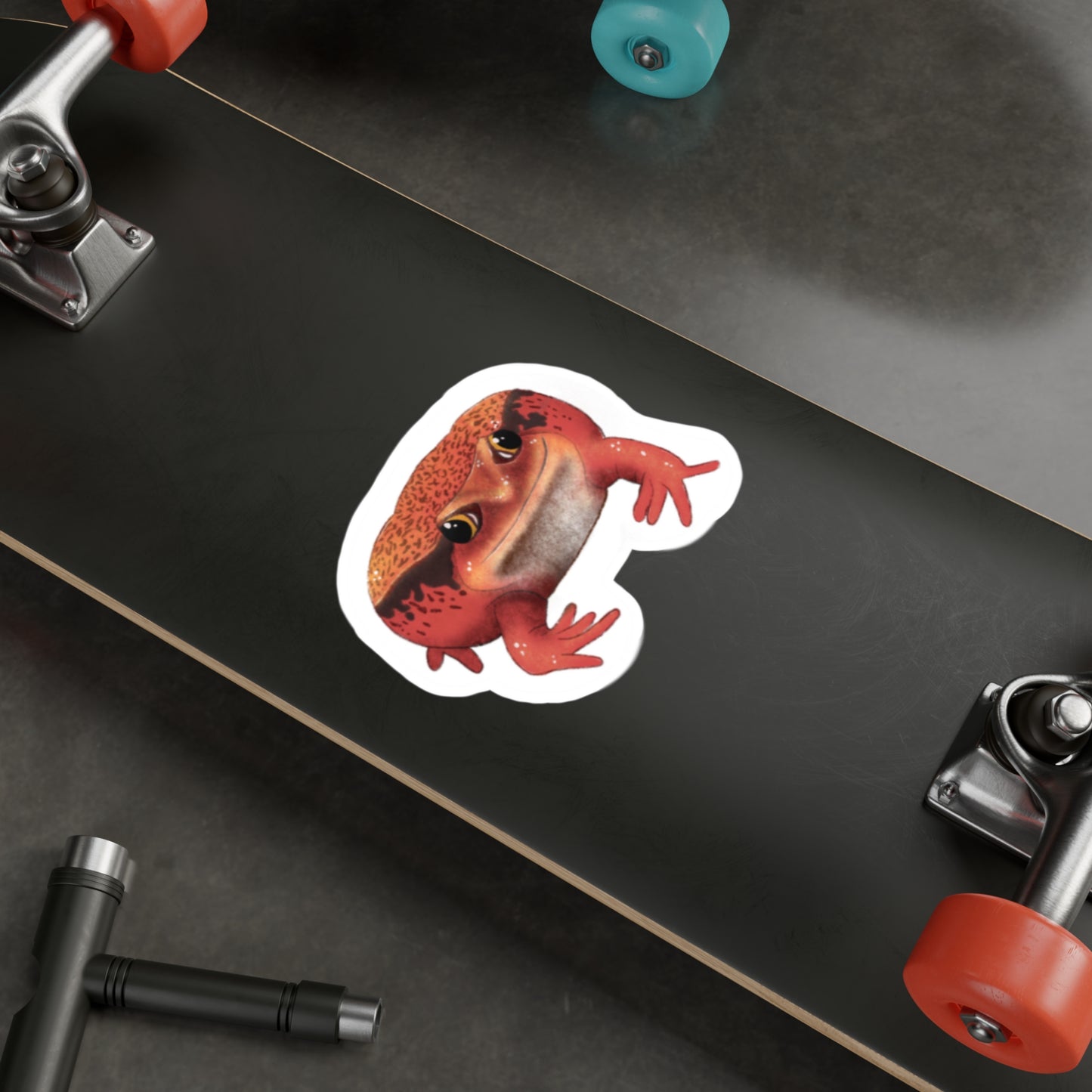Red Tomato Frog Kiss-Cut Vinyl Decals