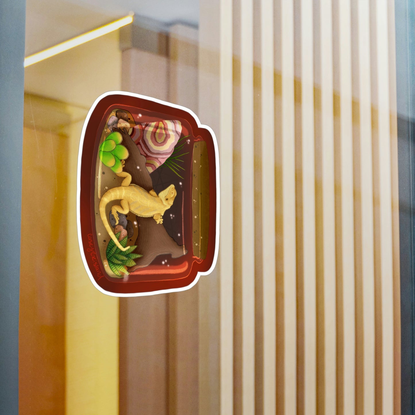 Bearded Dragon in Jar Kiss-Cut Vinyl Decals