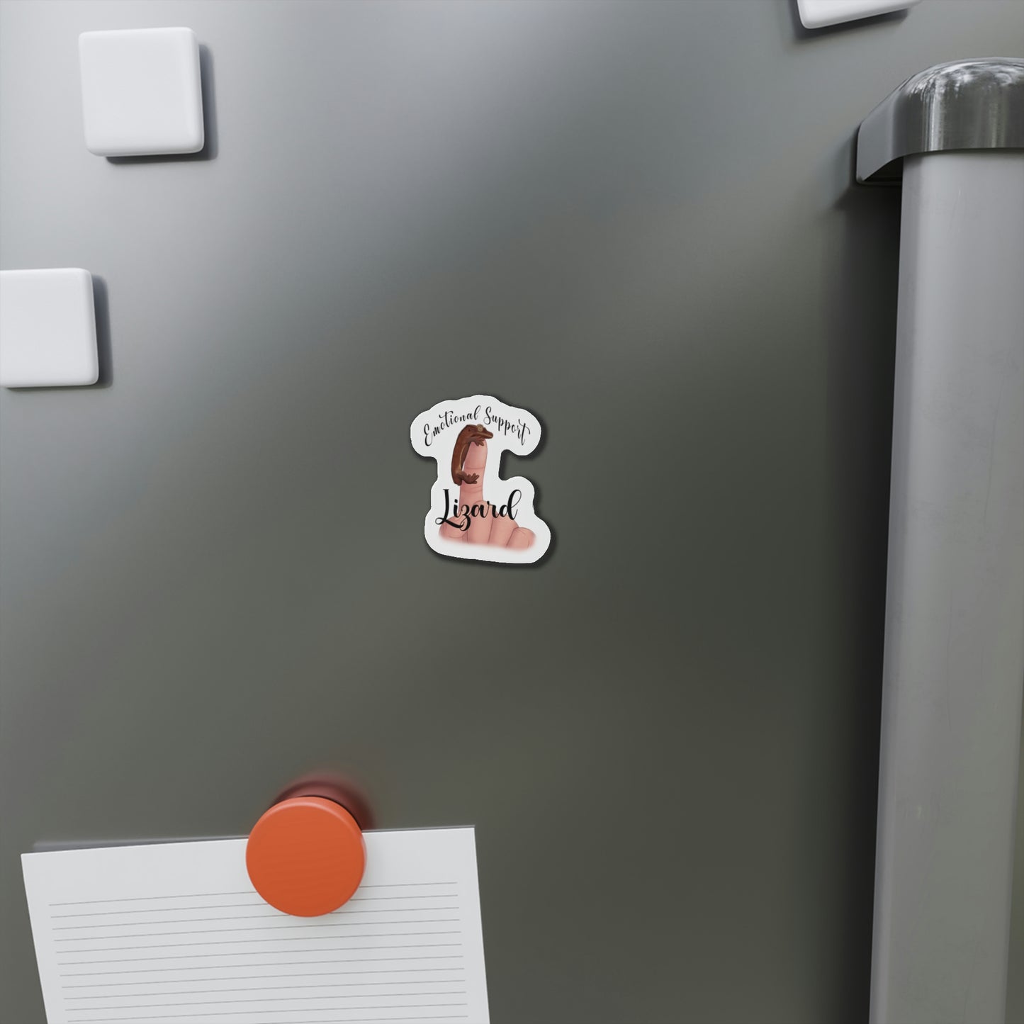 Emotional Support Lizard Die-Cut Magnets