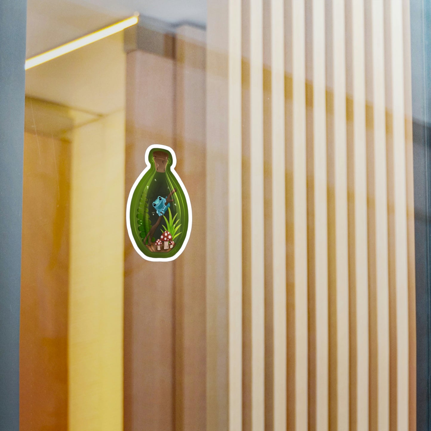 Frog in Jar Kiss-Cut Vinyl Decals