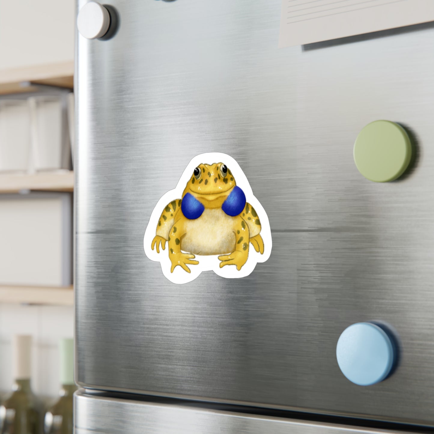 Yellow Indian Bullfrog Kiss-Cut Vinyl Decals