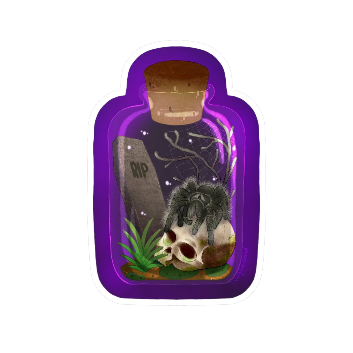 Tarantula in Jar Kiss-Cut Vinyl Decals