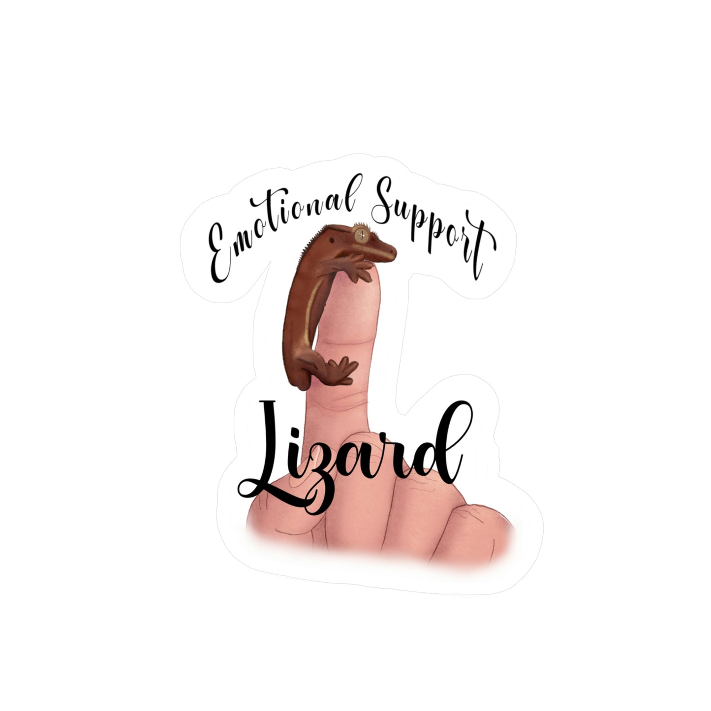Emotional Support Lizard Kiss-Cut Vinyl Decals