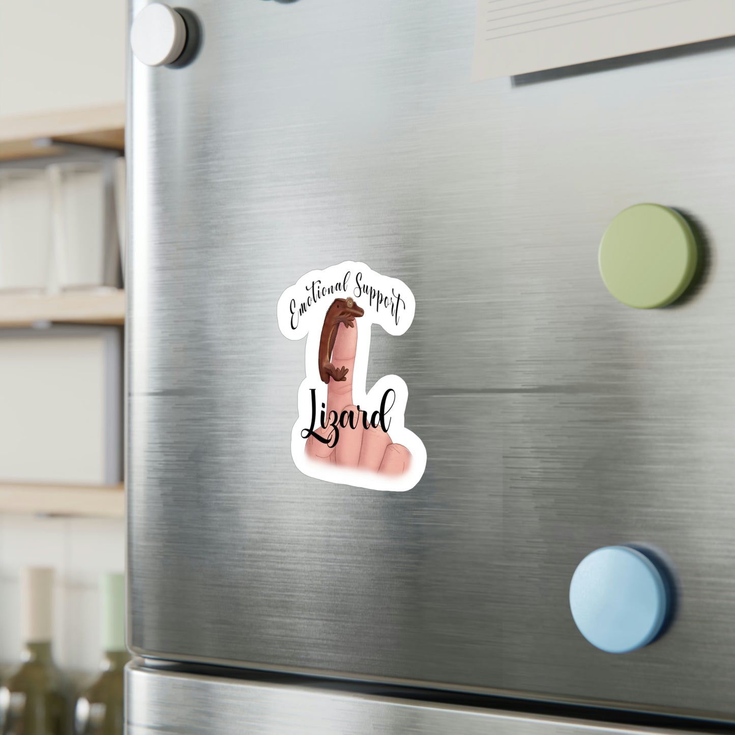 Emotional Support Lizard Kiss-Cut Vinyl Decals