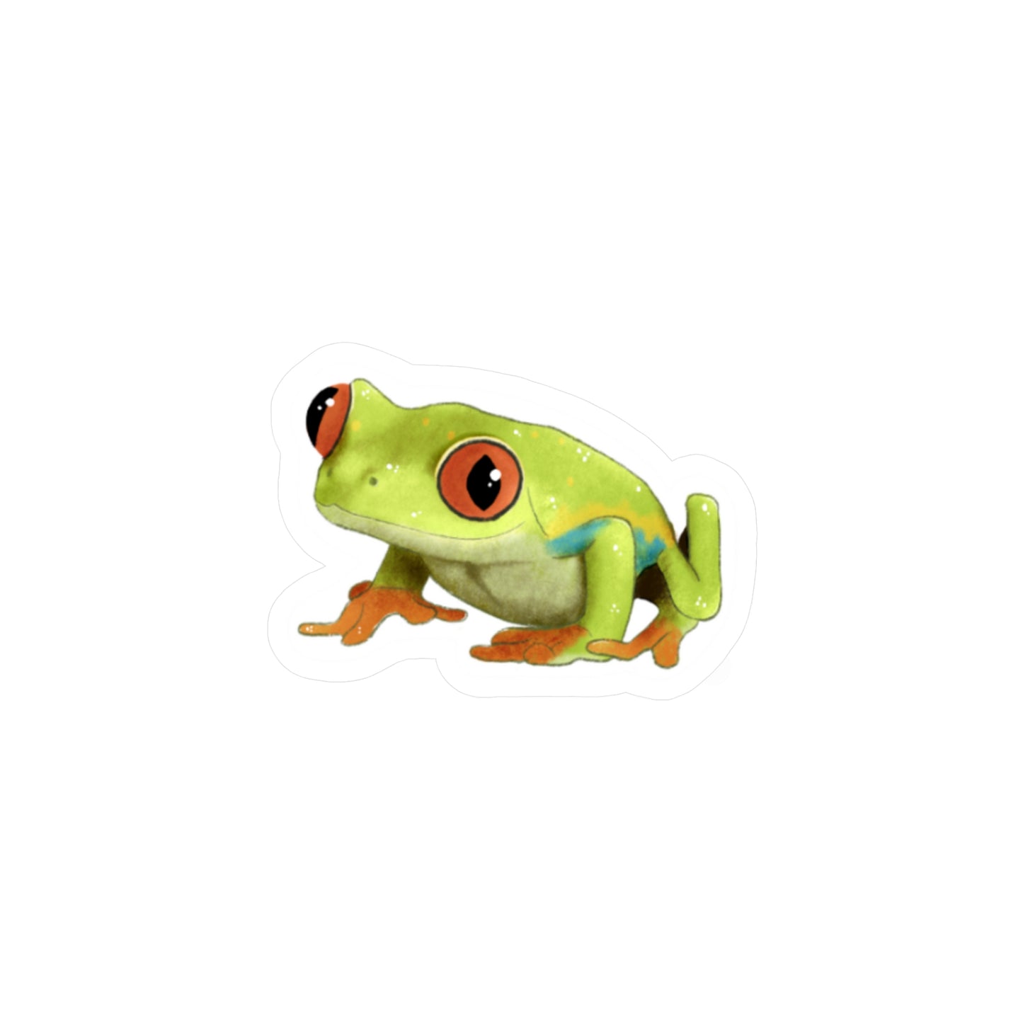 Green Red Eyed Tree Frog Kiss-Cut Vinyl Decals