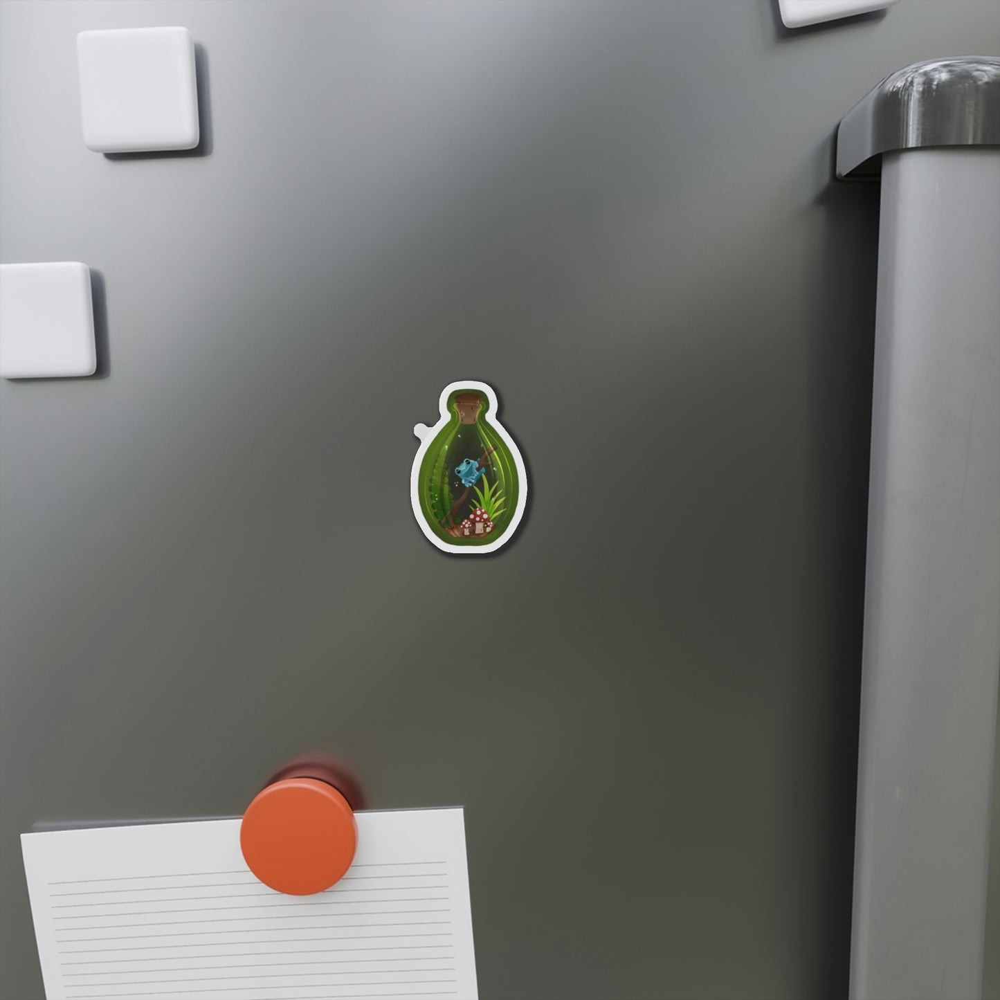 Frog in Jar Die-Cut Magnets