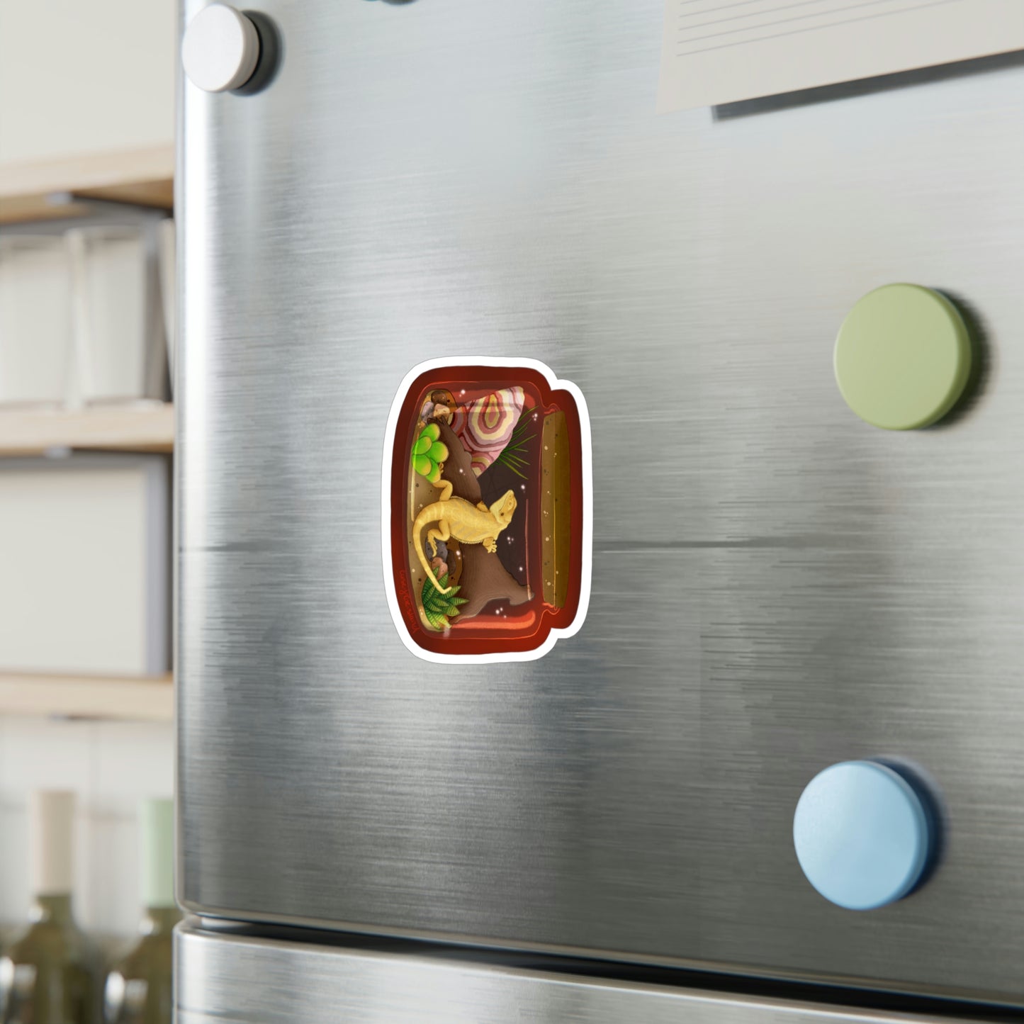 Bearded Dragon in Jar Kiss-Cut Vinyl Decals