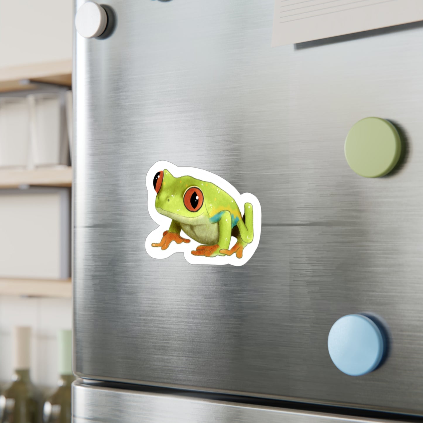 Green Red Eyed Tree Frog Kiss-Cut Vinyl Decals