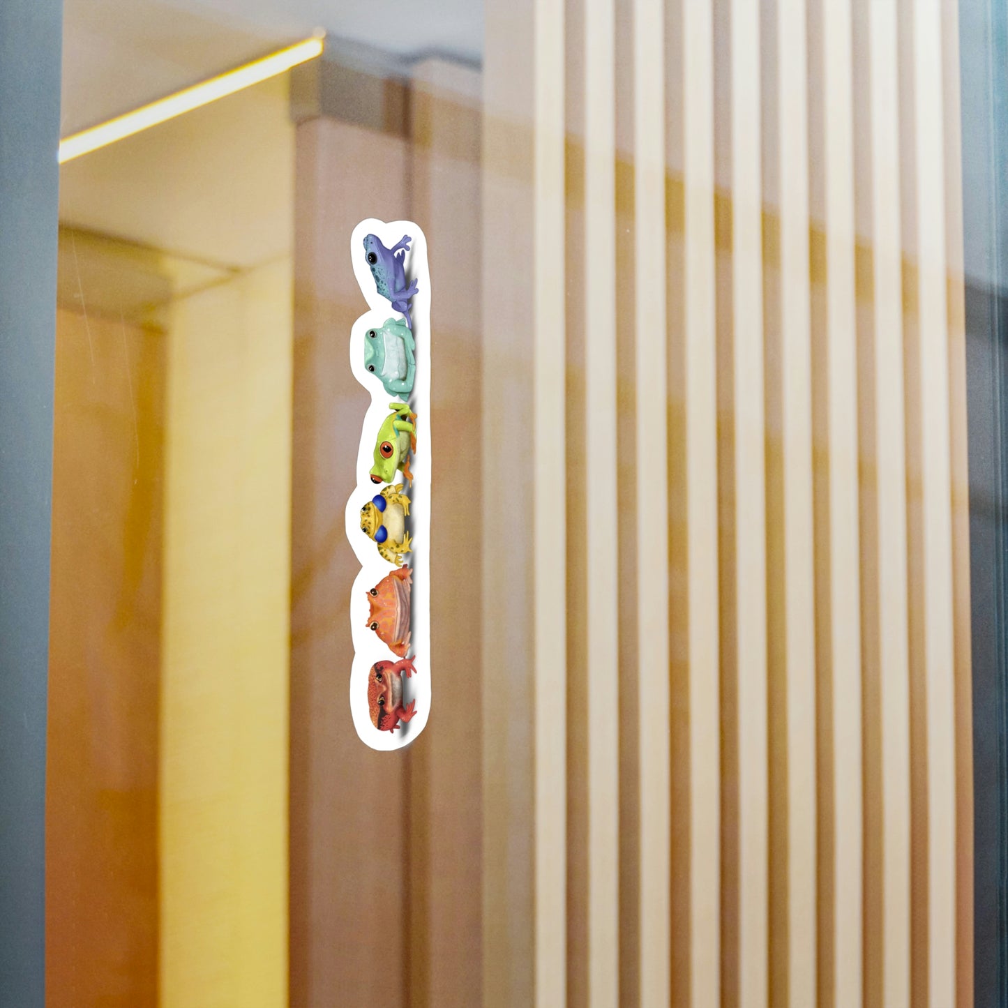 Rainbow Frogs Kiss-Cut Vinyl Decals