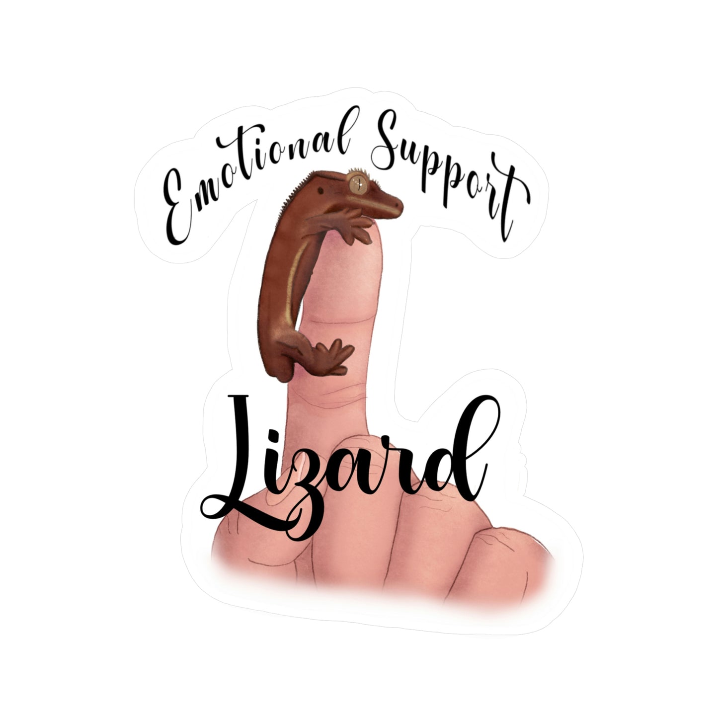 Emotional Support Lizard Kiss-Cut Vinyl Decals