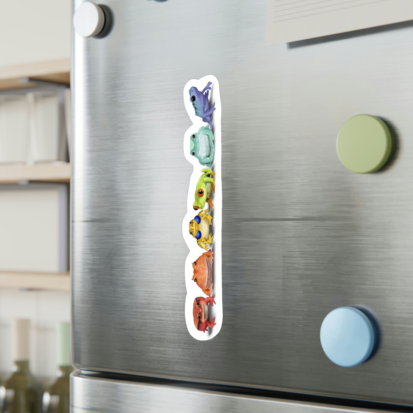 Rainbow Frogs Kiss-Cut Vinyl Decals