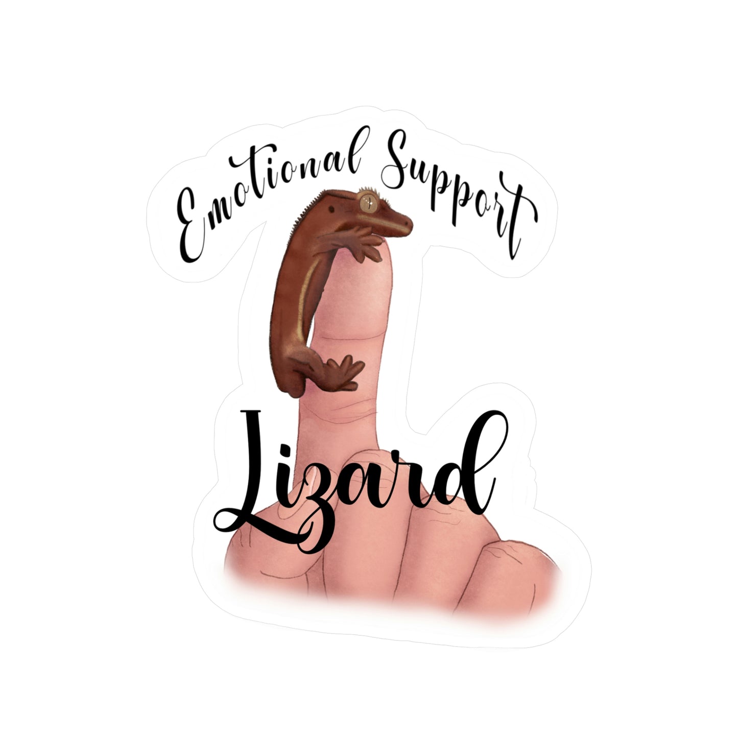 Emotional Support Lizard Kiss-Cut Vinyl Decals