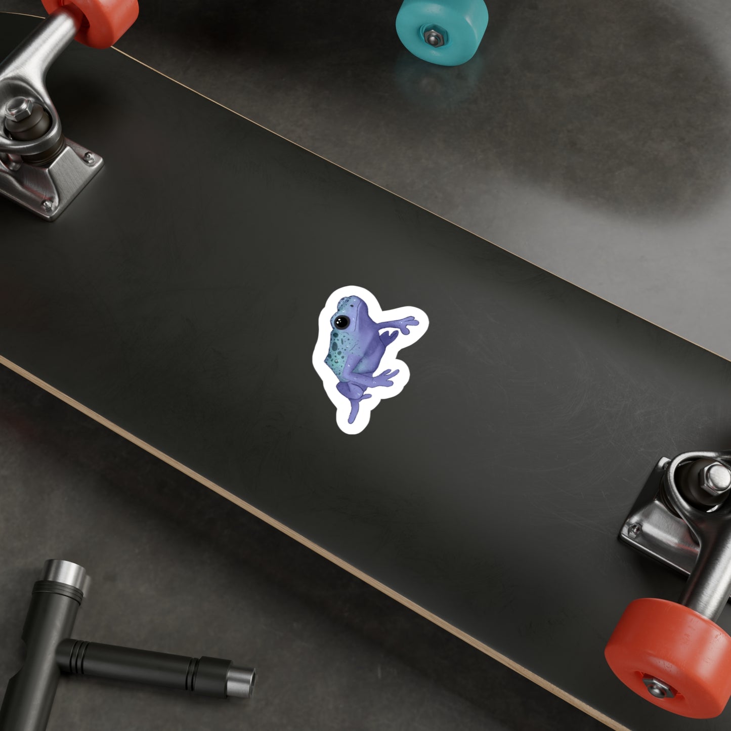 Purple Dart Frog Kiss-Cut Vinyl Decals