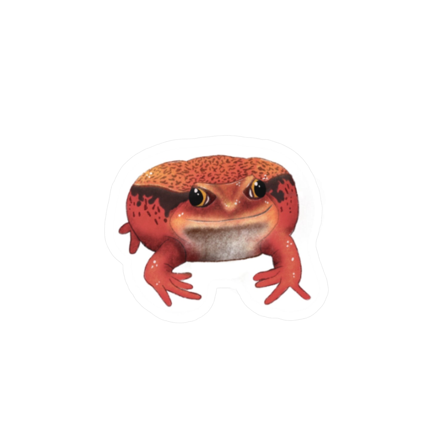 Red Tomato Frog Kiss-Cut Vinyl Decals