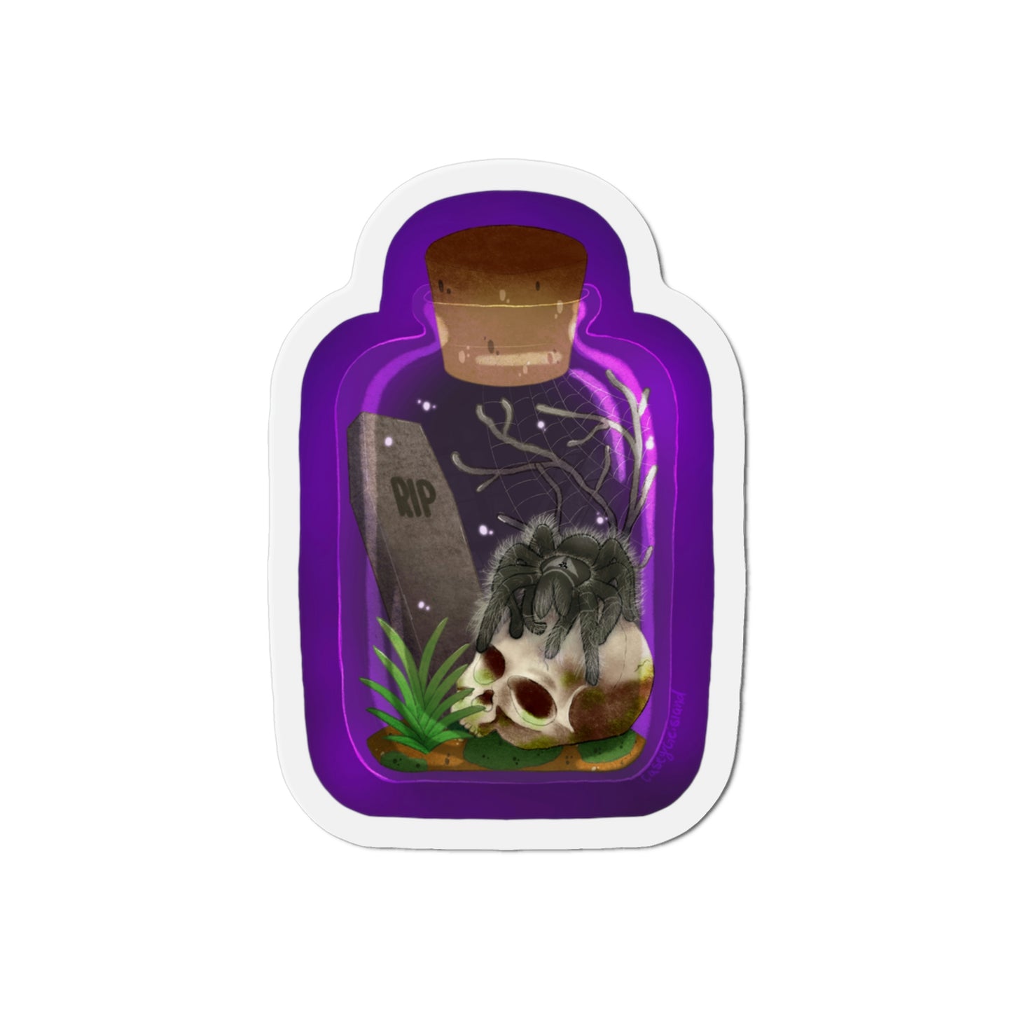 Tarantula in Jar Die-Cut Magnets