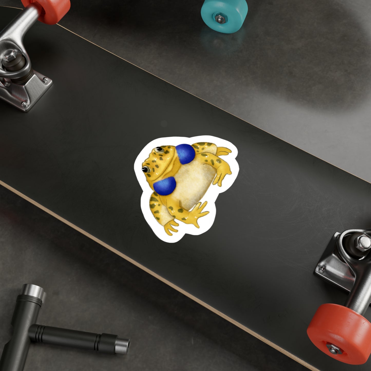 Yellow Indian Bullfrog Kiss-Cut Vinyl Decals