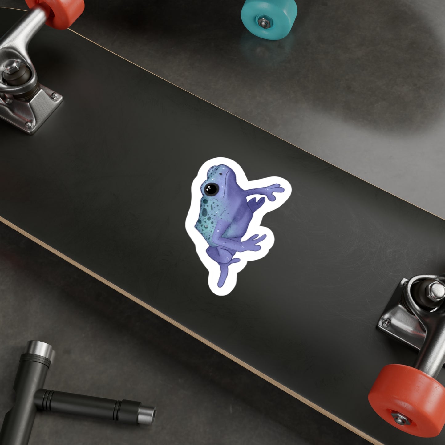 Purple Dart Frog Kiss-Cut Vinyl Decals