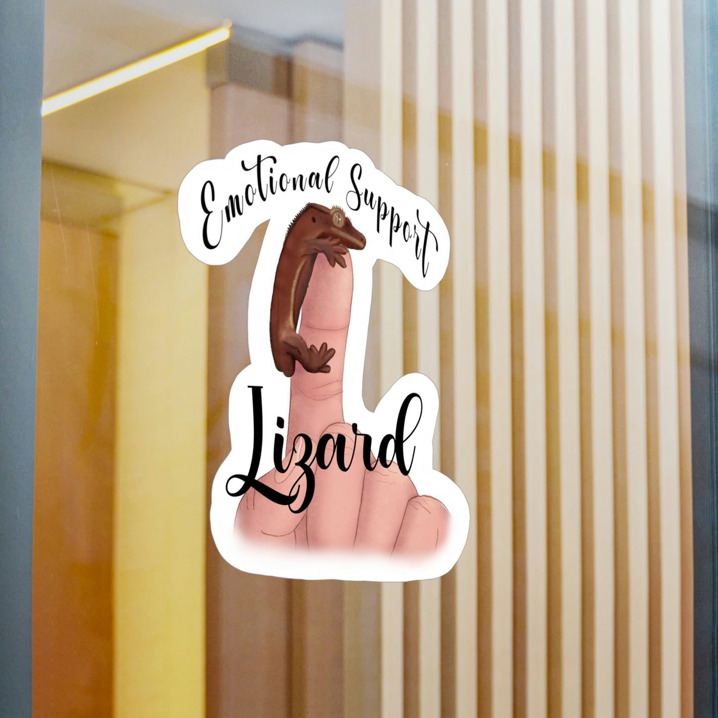 Emotional Support Lizard Kiss-Cut Vinyl Decals