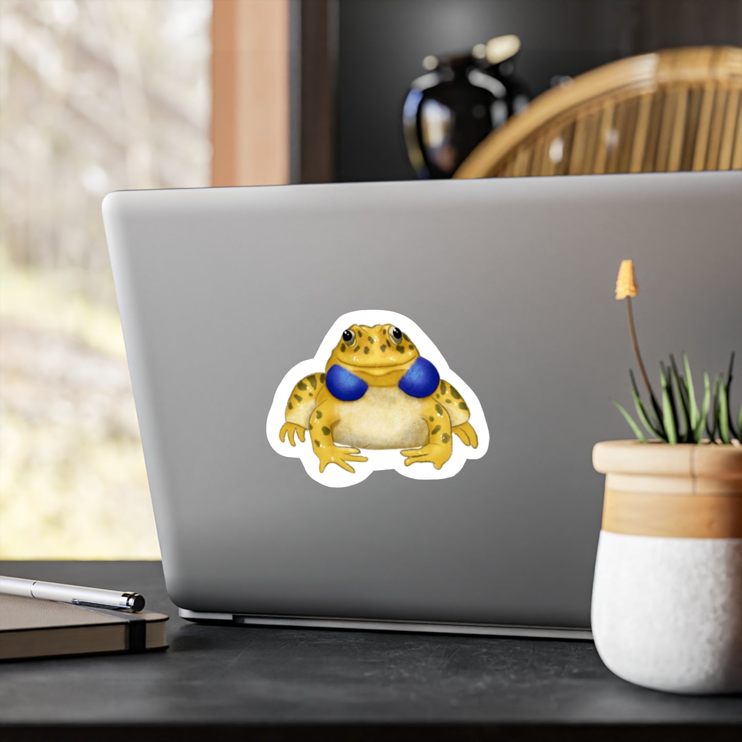 Yellow Indian Bullfrog Kiss-Cut Vinyl Decals