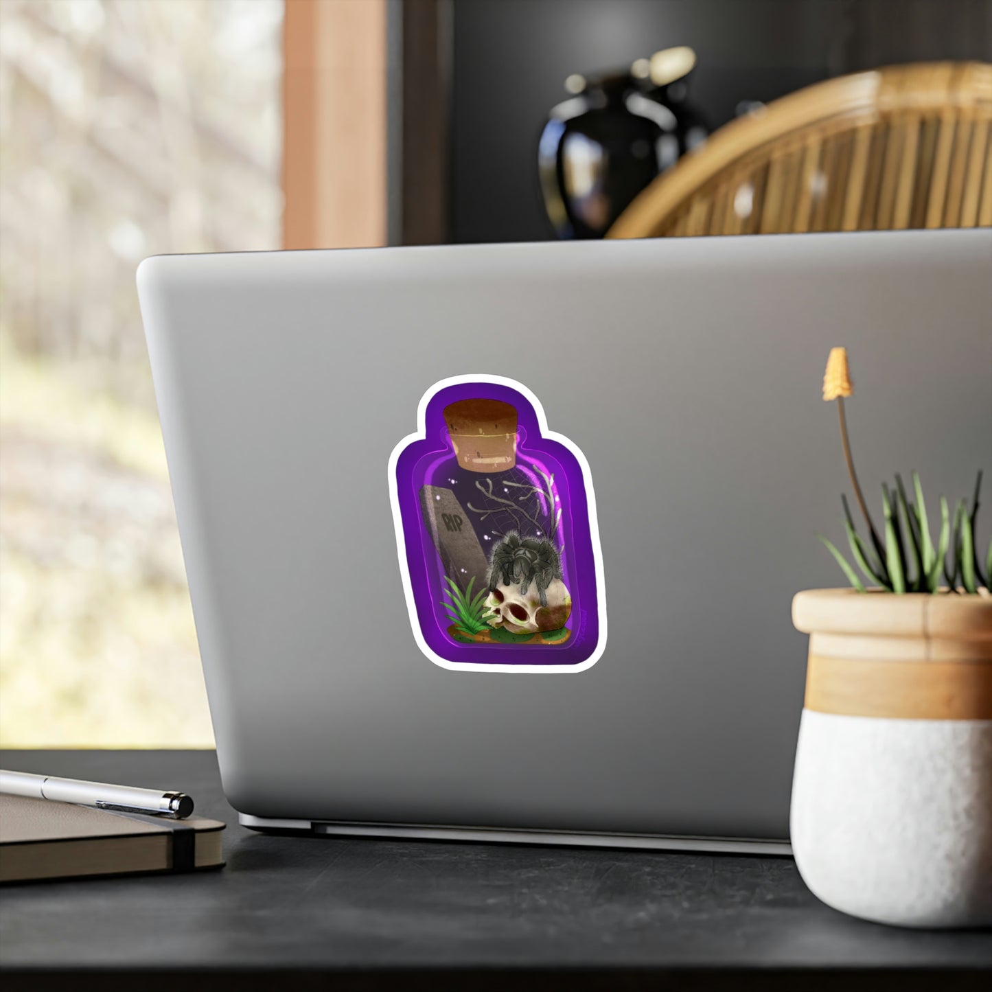 Tarantula in Jar Kiss-Cut Vinyl Decals