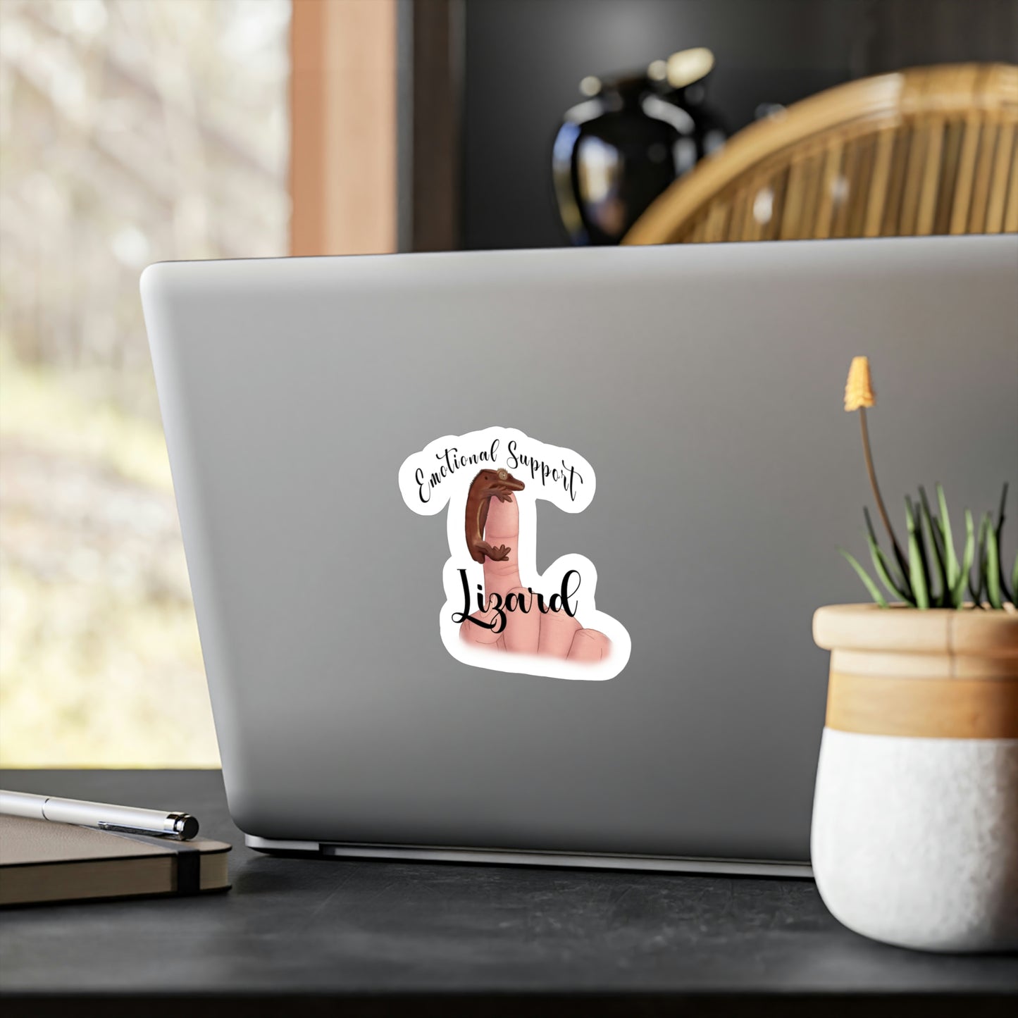 Emotional Support Lizard Kiss-Cut Vinyl Decals