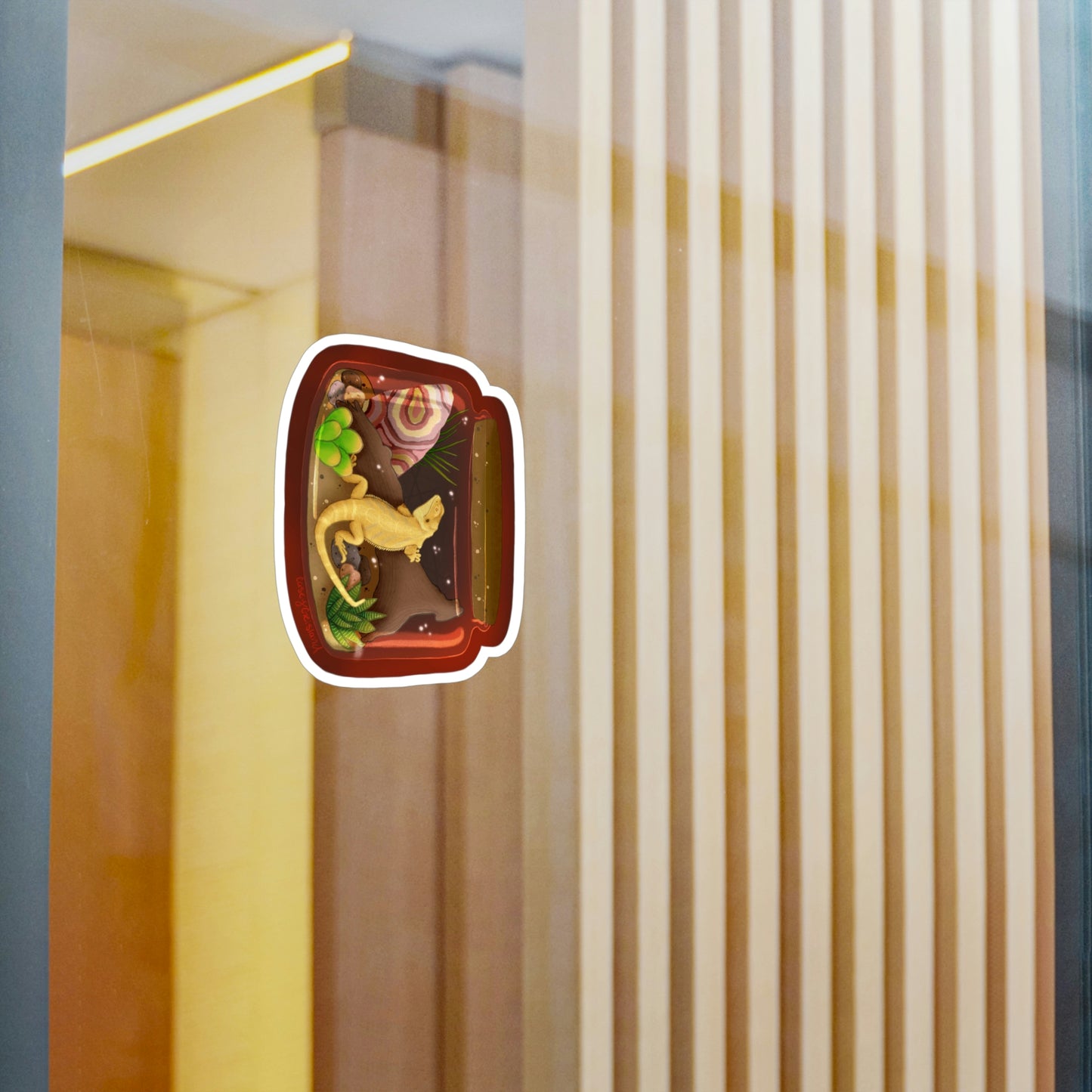 Bearded Dragon in Jar Kiss-Cut Vinyl Decals