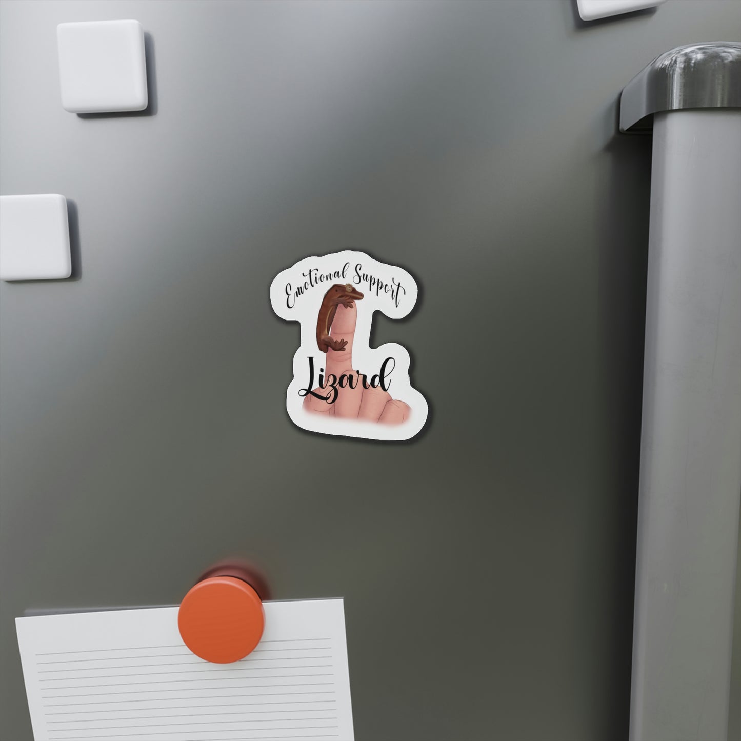 Emotional Support Lizard Die-Cut Magnets