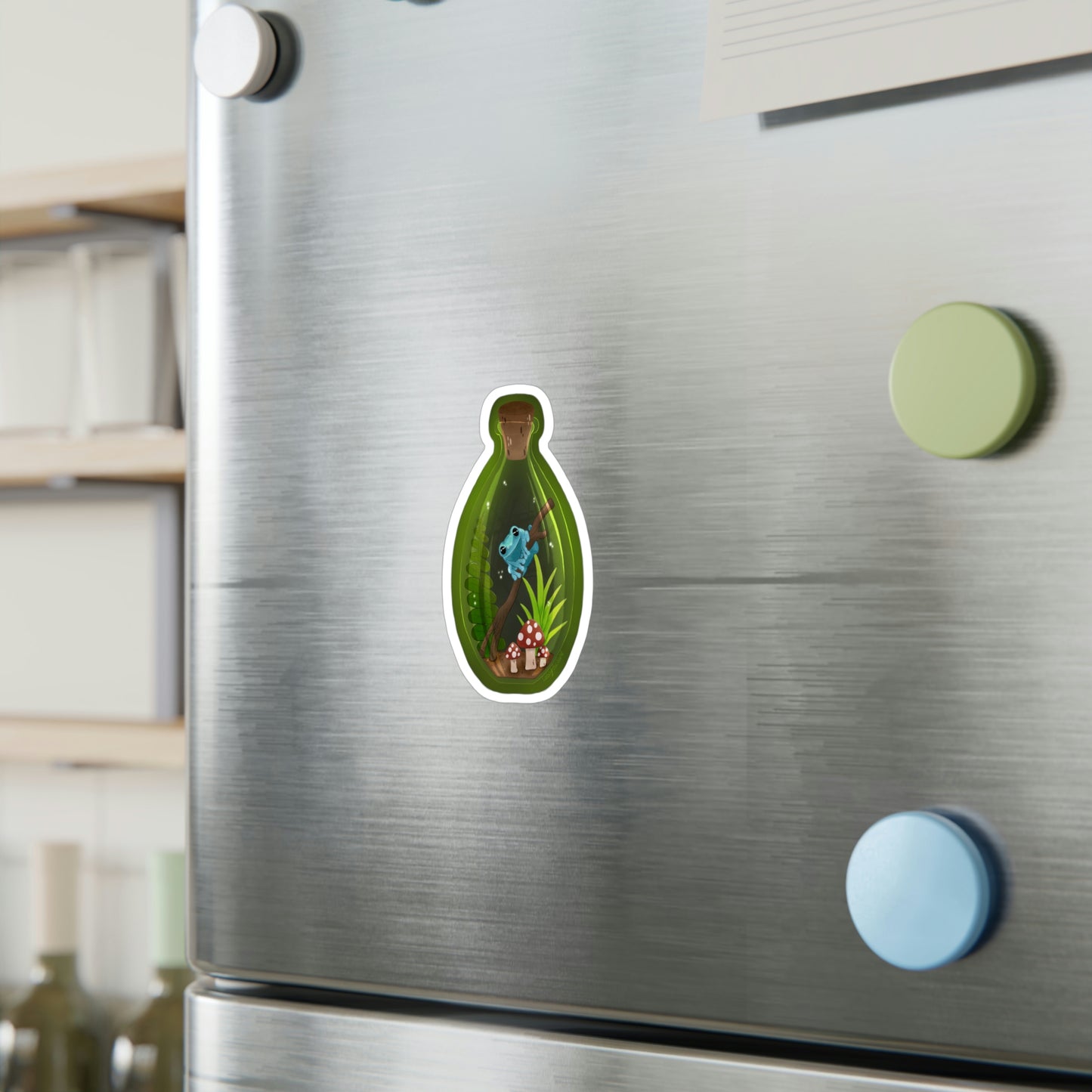 Frog in Jar Kiss-Cut Vinyl Decals